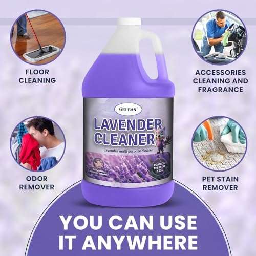 Limpiador y Desodorante Multiusos GELEAN Lavanda - HECHO EN EE. UU. - Concentrado Limpiador de Lavanda - Eliminador de Olores para Pisos 128oz - imagen 4