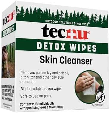 Toallitas Detox Tecnu, 18 piezas. Toallitas grandes para aliviar la hiedra venenosa, eliminan el aceite causante de erupciones, sin agua, también - imagen 2