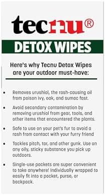 Toallitas Detox Tecnu, 18 piezas. Toallitas grandes para aliviar la hiedra venenosa, eliminan el aceite causante de erupciones, sin agua, también - imagen 7