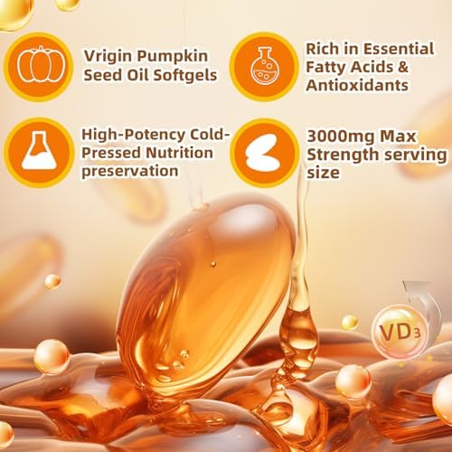 Aceite de Semilla de Calabaza FRZVEO 300 Cápsulas Prensado en Frío con Saw Palmetto, Vitamina D3 y Saúco – Apoya Salud Prostática, Capilar y Urinaria - imagen 4