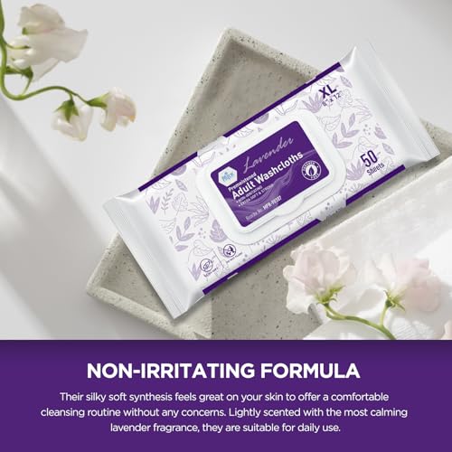 Toallitas Desechables Premoistened MED PRIDE para Adultos 8 x 12 in | Ultra Suaves, Sin Parabenos, Sin Enjuague | Aroma a Lavanda | Paquete de 600 - imagen 5