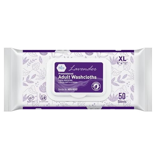 Toallitas Desechables Premoistened MED PRIDE para Adultos 8 x 12 in | Ultra Suaves, Sin Parabenos, Sin Enjuague | Aroma a Lavanda | Paquete de 600 - imagen 6