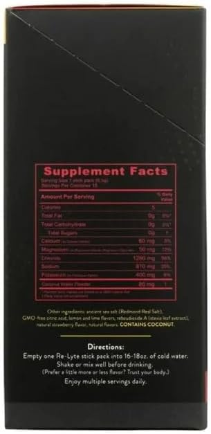 Mezcla de Bebida Electrolítica RELYTE Re-Lyte Sabor Fresa-Limón, 15 Porciones, Paquete de 3.44 oz. - imagen 4