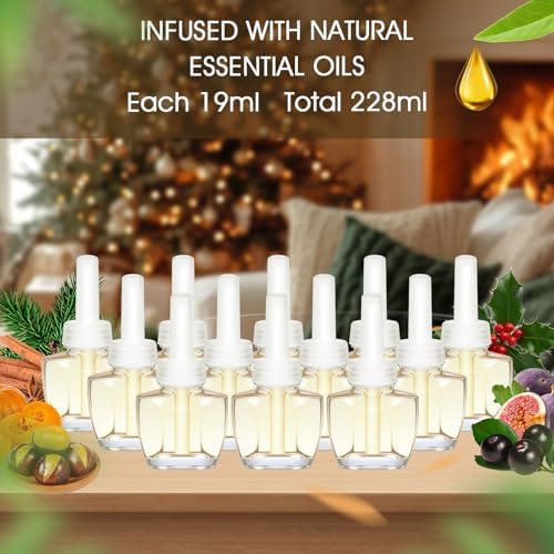 Recargas de Ambientador Enchufable, Calabaza, Manzana Canela, Rollito de Canela, Crema de Caramelo Salado, 7.92 Fl Oz, 12 Piezas, Compatible con Air - imagen 4