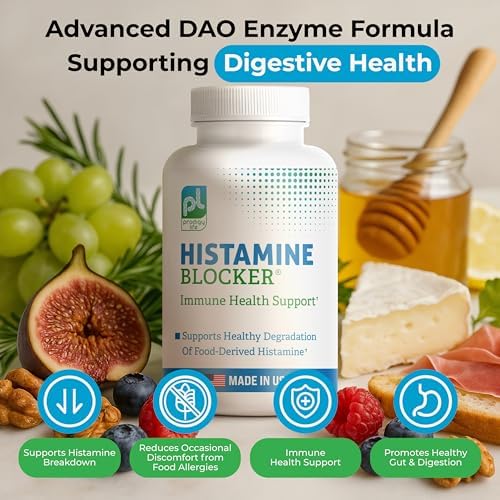 Suplemento DAO Histamine Blocker – Fórmula Avanzada de Enzima DAO y Vitamina C para Soporte Digestivo e Intolerancia a la Histamina – 30 Cápsulas - imagen 2