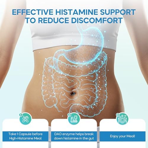 Suplemento DAO Histamine Blocker – Fórmula Avanzada de Enzima DAO y Vitamina C para Soporte Digestivo e Intolerancia a la Histamina – 30 Cápsulas - imagen 6