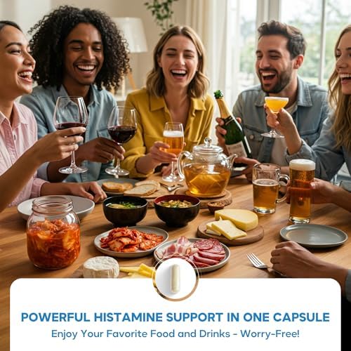 Suplemento DAO Histamine Blocker – Fórmula Avanzada de Enzima DAO y Vitamina C para Soporte Digestivo e Intolerancia a la Histamina – 30 Cápsulas - imagen 7