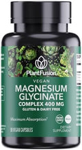Complejo de Magnesio Glicinato Vegano PlantFusion 400 mg - Alta Absorción y Biodisponibilidad - Chelado - Apoya Relajación Muscular, Sueño, Salud - imagen 1