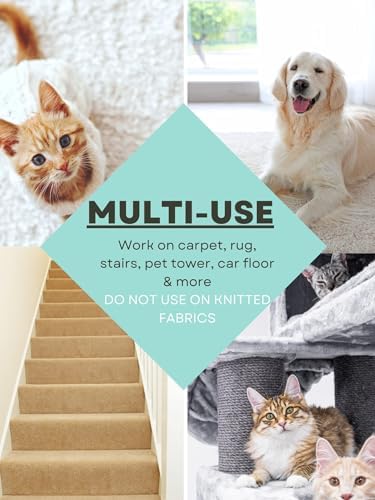 HIMODA Removedor de Pelo para Mascotas, Rastrillo Ajustable para Alfombras, Cepillo Potente para Eliminar Pelo de Perro y Gato, Herramienta - imagen 6