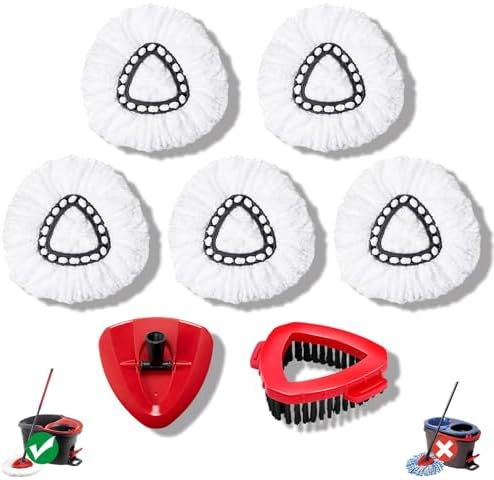 Paquete de 7 Cabezas de Repuesto para Mopas Ocedar EasyWring 1 Tanque, Refill de Microfibra para Limpieza Profunda, Lavables a Máquina, Fáciles de - imagen 1