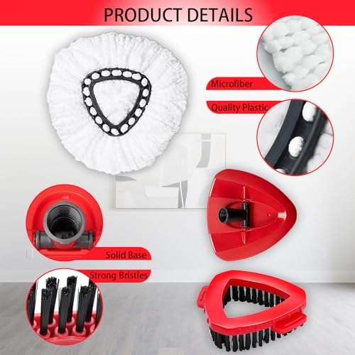 Paquete de 7 Cabezas de Repuesto para Mopas Ocedar EasyWring 1 Tanque, Refill de Microfibra para Limpieza Profunda, Lavables a Máquina, Fáciles de - imagen 4