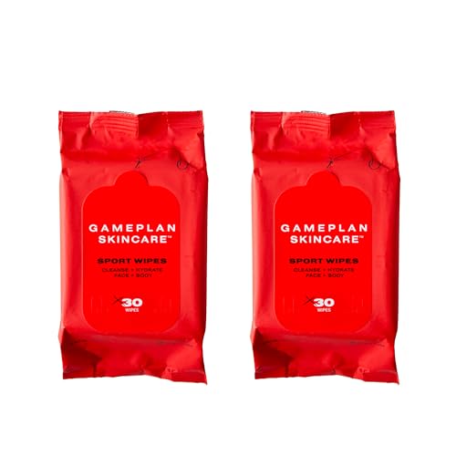 Toallitas Faciales y Corporales GamePlan Post-Sudor para Deportistas, Eliminan Sudor, Suciedad y Aceite, Biodegradables y No Pegajosas - Paquete de 2 - imagen 1