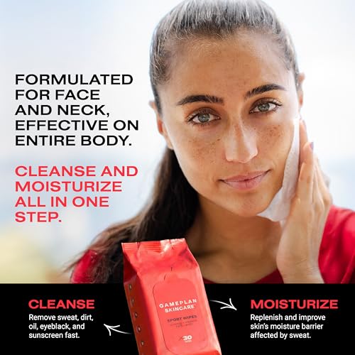 Toallitas Faciales y Corporales GamePlan Post-Sudor para Deportistas, Eliminan Sudor, Suciedad y Aceite, Biodegradables y No Pegajosas - Paquete de 2 - imagen 6