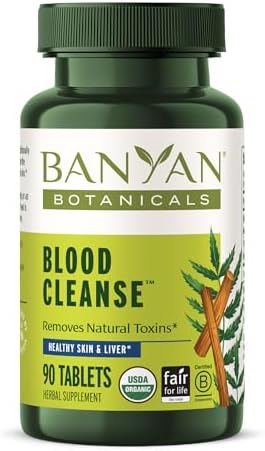 Banyan Botanicals Suplemento Orgánico para Limpiar la Sangre – Piel Clara con Neem y Manjistha – Detox Natural del Hígado y Drenaje Linfático – 90 - imagen 1