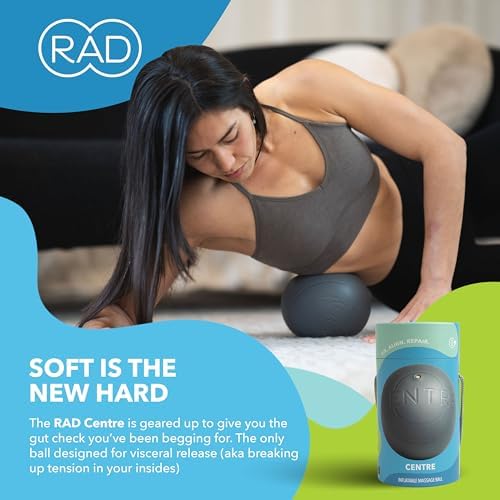 Bola de Masaje Profundo de Yoga RAD Centre – Bola de Liberación Miofascial para Abdomen, Psoas, Cuello y Estómago – Terapia de Puntos Gatillo y - imagen 8