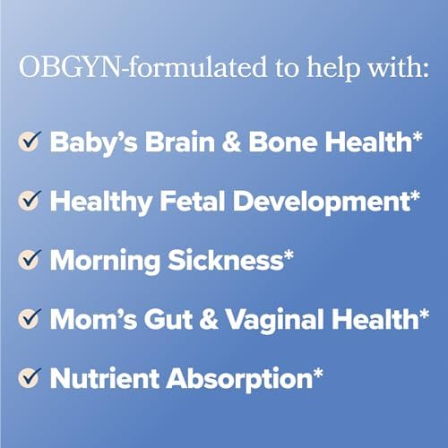 Cápsulas de Multivitamínico Prenatal + Probiótico O Positiv PREGGO – Fórmula Avanzada con Folato, Colina, Omega-3, Vitaminas y Minerales – 30 - imagen 2