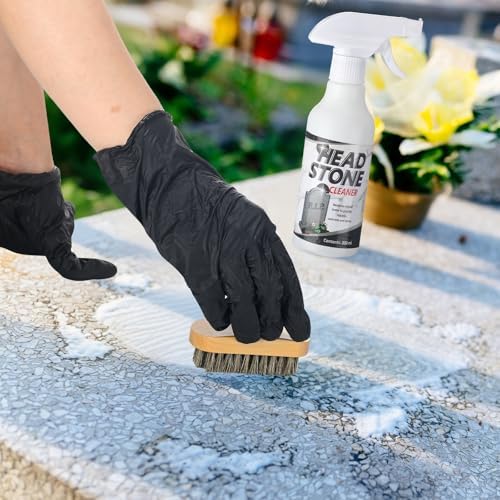 Kit de Limpieza para Tumbas Mixweer de 8 Piezas - Limpiador Diario para Granito con Spray, Paño, Cepillo, Esponja y Guantes Desechables - imagen 3