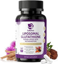 Glutatión Liposomal 500mg, Apoyo Nocturno para Belleza y Hígado con Cardo Mariano, Ácido Alfa Lipoico y Astaxantina | Complejo Antioxidante 15-en-1 - imagen 1