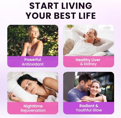 Glutatión Liposomal 500mg, Apoyo Nocturno para Belleza y Hígado con Cardo Mariano, Ácido Alfa Lipoico y Astaxantina | Complejo Antioxidante 15-en-1 - imagen 8