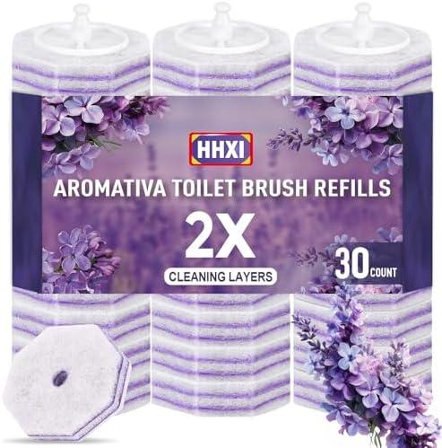 Recargas de Cepillo de Baño HHXI 60Ct, Limpiadores de Taza de Baño, Almohadillas de Limpieza de Doble Capa, Recargas Desechables para Varitas - imagen 7