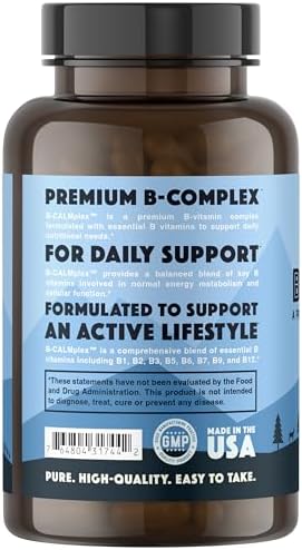 Suplemento de Vitaminas B Natural Rhythm B-CALMplex, Mezcla Completa de Vitaminas B con Metilfolato y B12, Suministro para 3 Meses, 90 Cápsulas - imagen 2