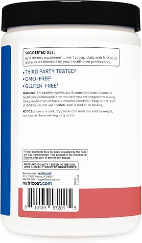 Nutricost BCAA + Polvo de Hidratación (Limonada de Frambuesa) 30 Porciones - Aminoácidos de Cadena Ramificada con Complejo de Hidratación - Sin - imagen 4