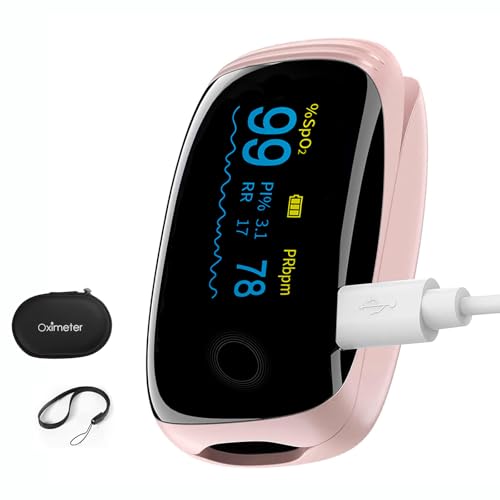 Oxímetro de Pulso Recargable de Dedo con Monitoreo de Oxígeno, SpO2, Frecuencia de Pulso y PI RR, Pantalla OLED, Ideal para Deportes y Uso en Casa - imagen 1