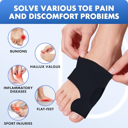 Corrector de Juanetes QCCL 2 Piezas para Mujeres y Hombres con Splint y Almohadillas para Alivio del Dolor de Hallux Valgus y Enderezador de Dedo - imagen 3