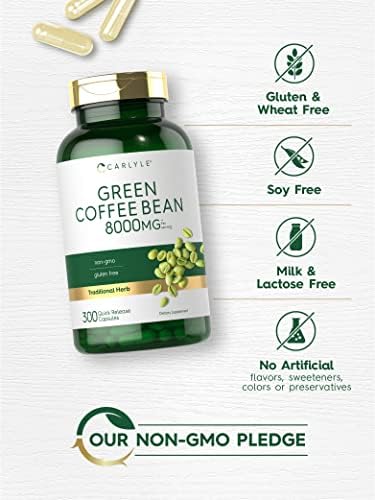 Extracto de Granos de Café Verde Carlyle | 300 Cápsulas | Suplemento Herbáceo Tradicional | Fórmula Sin OGM y Libre de Gluten - imagen 5