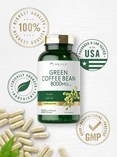 Extracto de Granos de Café Verde Carlyle | 300 Cápsulas | Suplemento Herbáceo Tradicional | Fórmula Sin OGM y Libre de Gluten - imagen 6
