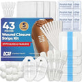Kit de 43 Piezas para Cierre de Heridas - Bandas Mariposa, 4 Tipos - Vendajes de Sutura, Gasas, Apósitos de PU, Alcohol y Hisopos - Kit de Emergencia - imagen 1