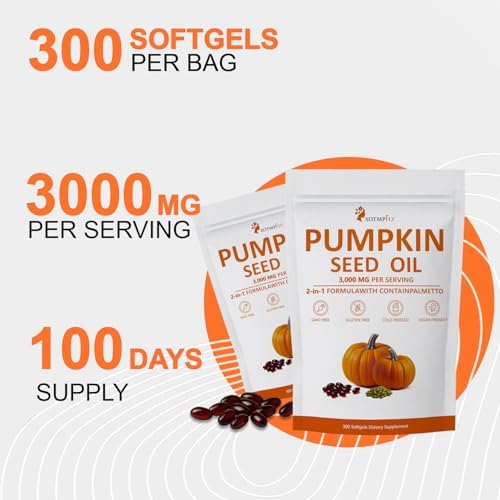 ACEITE DE SEMILLA DE CALABAZA PREMIUM ESTHFGPSV con Saw Palmetto 3000mg en Cápsulas Blandas | Aceite Virgen Prensado en Frío | 300 Cápsulas para - imagen 5