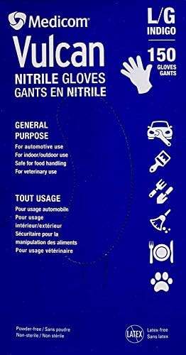 Guantes de Nitrilo Medicom Vulcan, 150 Piezas, Talla Grande - imagen 1