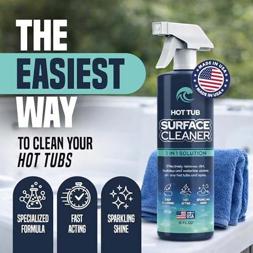 Limpiador para Spa – Fórmula de Acción Rápida, Fácil de Usar en Spray y Paño, Ideal para Acrílico, Vinil, Fibra de Vidrio, Inflables, Spa de Nado y - imagen 2