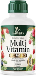 Multivitamínico Líquido Sin Azúcar - Multi Vitaminas Diarias para Mujeres, Hombres y Niños, Vitaminas A, C, D, B-12, Biotina y Zinc - Apoya el - imagen 1