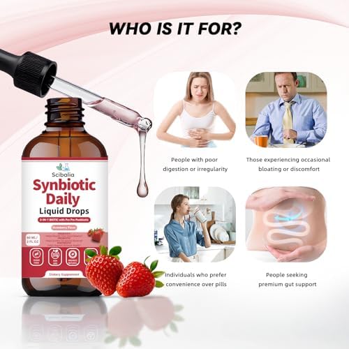 Gotas Líquidas Sinbióticas Probioticas y Prebióticas 3 en 1, 60 Mil Millones CFU, 10 Cepas con Inmunidad Tributirina para Salud Digestiva y Apoyo - imagen 4