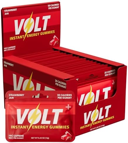 Gomitas de Energía Instantánea Volt - 100mg de Cafeína por Goma - Combustible Rápido para Ejercicio, Carreras y Estudio - Alternativa a Bebidas - imagen 1
