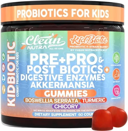 Gomitas Probióticas para Niños Clean Nutra con Prebióticos, Postbióticos y Enzimas Digestivas – 60 Unidades – Suplemento Vegano Sabor Durazno - imagen 1