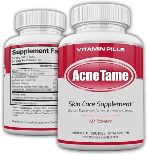 Píldoras Acnetame para el Acné - Suplemento para Piel Clara - Vitaminas para Piel Grasa, Tratamiento de Manchas Hormonal y Acné Quístico - 60 - imagen 1