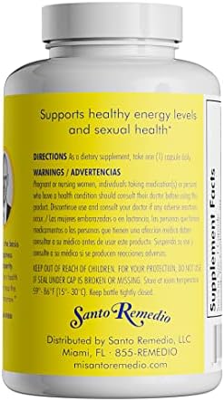 Santo Remedio Maca 750 mg, Suplemento Dietético Vegetariano, Apoya Niveles de Energía Saludables, 90 Cápsulas, Sin Sabores ni Colores Artificiales - imagen 2