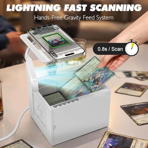 Soporte para Escáner de Cartas con Luz LED para TCG y MTG - Montura de Teléfono Manos Libres para ManaBox - Escanea Cartas con Fundas (Incluye 20 - imagen 4