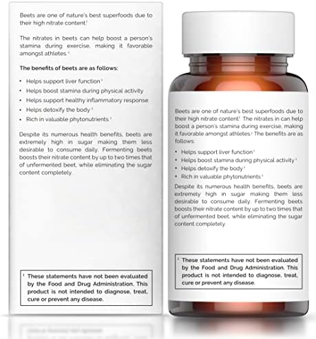 Cápsulas Think Remedy de Raíz de Betabel Envejecida - Suplemento Orgánico para Energía - Sin Azúcar - 30 Cápsulas - imagen 3