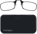 Gafas de lectura ThinOPTICS Stick Anywhere, Go Everywhere con estuche clásico universal, marco negro, estuche negro, 2.50 de aumento - imagen 1
