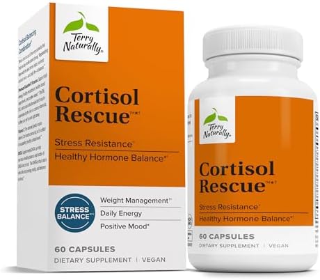 Terry Naturally Cortisol Rescue - 60 Cápsulas Veganas, Sin OGM, Sin Gluten - 60 Porciones - imagen 1
