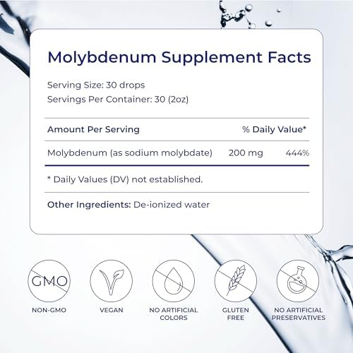 Suplemento Líquido de Molibdeno Eidon Ionic Minerals - Concentrado Iónico en Gotas para Hombres y Mujeres, Sin Azúcares Añadidos, Apoya Procesos - imagen 2