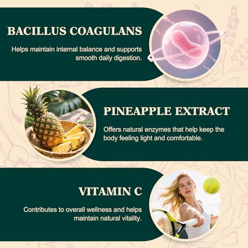 Gomitas Probióticas Fravonique para Mujeres - Bienestar Femenino, Equilibrio de pH, Fórmula Vegana y Sin Gluten, Sabor Piña Tropical, 60 Gomitas (30 - imagen 3