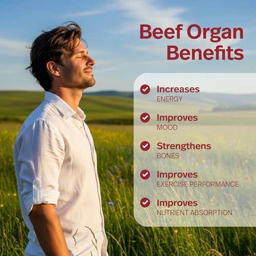 Suplemento de Órganos de Res Alimentado con Pasto Premium para Hombres y Mujeres | 200 Cápsulas | Criado en Pasturas Sin Granos | Complejo de Hígado, - imagen 5