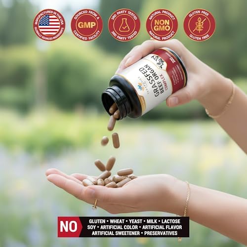 Suplemento de Órganos de Res Alimentado con Pasto Premium para Hombres y Mujeres | 200 Cápsulas | Criado en Pasturas Sin Granos | Complejo de Hígado, - imagen 6
