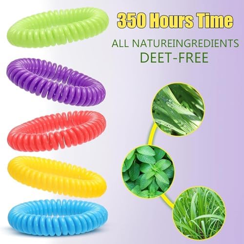 Paquete de 48 Pulseras Repelentes de Mosquitos con 60 Parches Repelentes, Pulseras y Calcomanías Individualmente Envuelta para Camping y Actividades - imagen 3