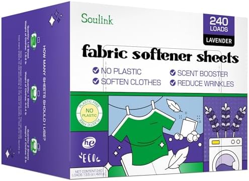 Hojas Suavizantes Soulink para Lavadora, Alternativa a Suavizante Líquido y Cápsulas, Aroma a Lavanda, Hasta 240 Cargas, Sin Plástico - imagen 1